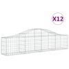 vidaXL Obokane gabion ko&scaron;are 12 kosov 200x30x40/60 cm pocinkano železo