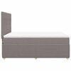 vidaXL Box spring postelja z vzmetnico taupe 160x200 cm blago