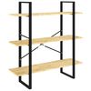 vidaXL Knjižna omara 3-nadstropna 100x30x105 cm trdna borovina