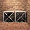 vidaXL Stojalo za vino 2 pcs Bela 62 x 25 x 62 cm Masivno borovo les