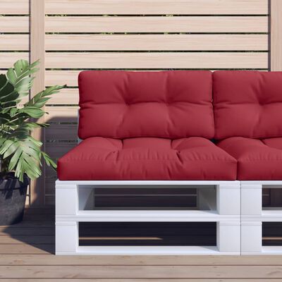 vidaXL Blazina za kavč iz palet vinsko rdeča 80x40x12 cm
