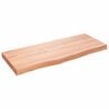 vidaXL Mizna plo&scaron;ča sv. rjava 100x40x(2-6)cm obdelana trdna hrastovina
