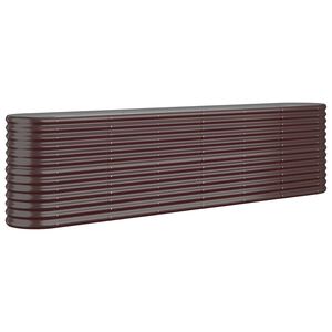vidaXL Visoka greda iz cinkanega jekla 260x40x68 cm rjava