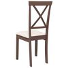 vidaXL Jedilni stoli z blazinami 2 kosa Brown Solid Wood Rubber