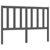 vidaXL Posteljno vzglavje sivo 166x4x100 cm trdna borovina