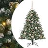 vidaXL Umestno božično drevo Zelena 120 cm PVC, plastika in jeklo