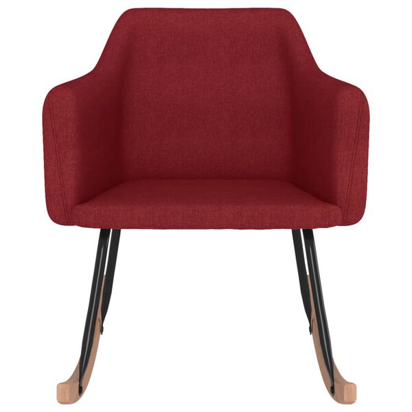 vidaXL Gugalni stol vinsko rdeče blago