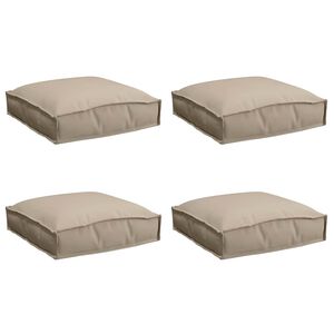 vidaXL Blazina za sedež palete 4 pcs Taupe 40 x 40 x 8 cm