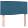 vidaXL Box spring postelja z vzmetnico temno modra 90x220 cm žamet