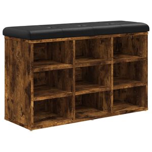 vidaXL Klop za čevlje dimljen hrast 82x32x50 cm inženirski les