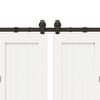 vidaXL Komplet opreme za drsna vrata 366 cm jeklo črne barve
