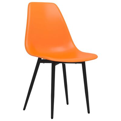 vidaXL Jedilni stoli 4 kosi oranžne barve PP