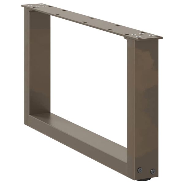 vidaXL Noge za klubsko mizico v obliki črke U, 2 kosa, naravno jeklo, 70 x (30-31) cm, jeklo