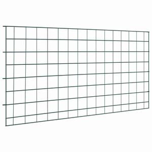 vidaXL Komplet ograje za ribnik 5 kos 100 x 50 cm Jeklo Zelena