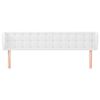 vidaXL Vzglavje z u&scaron;esi belo 203x23x78/88 cm umetno usnje