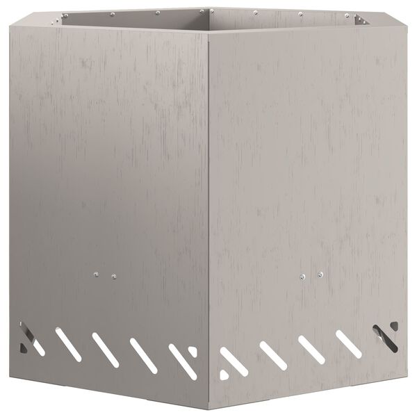 vidaXL Peč za ogenj brez dima Rjava 58 x 58 x 51 cm Jeklo