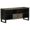 vidaXL TV omarica črna 100x33x46 cm trden mangov les