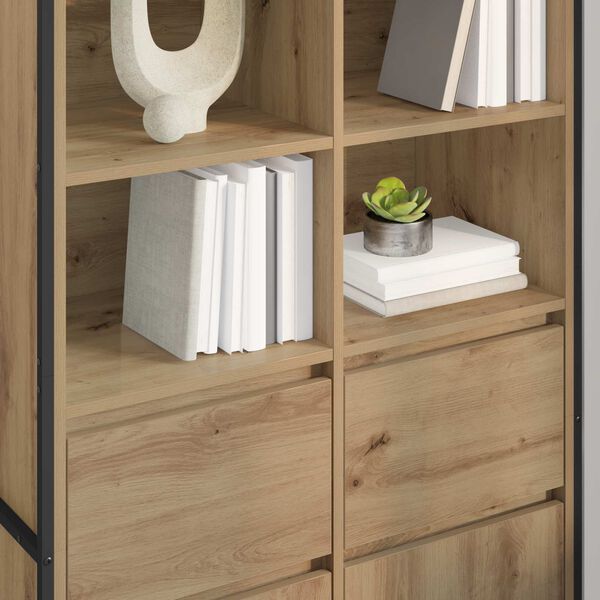 vidaXL Strani &scaron;al 2 pcs Oreh 81 x 36 x 150.5 cm Konstruiran les