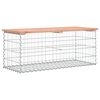 vidaXL Vrtna klop gabion 103x44x42 cm trden les douglas