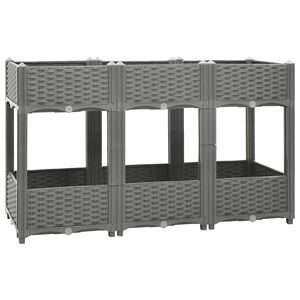 vidaXL Visoka greda 120x40x71 cm polipropilen