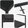 vidaXL Komplet za jedilnico v vrtu 5 pcs Črna Textilene in jeklo