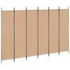 vidaXL 6-Panelski Pregradni Stojalo Bež 300 x 200 cm Blago
