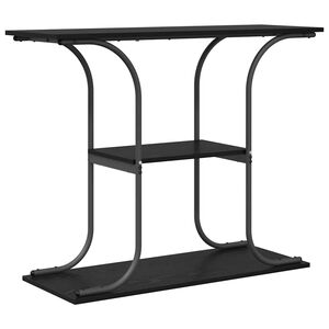 vidaXL Konzolna miza Črna Orehovina 101 x 35 x 80,5 cm Inženirski les