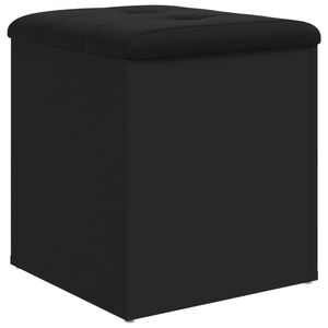 vidaXL Klop za shranjevanje črna 42x42x45 cm inženirski les