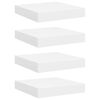 vidaXL Stenske police 4 kosi bele 23x23,5x3,8 cm MDF