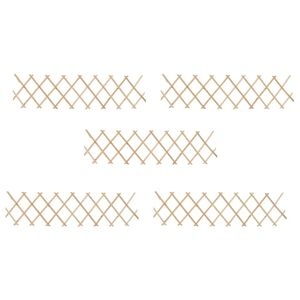 vidaXL Mrežaste ograje 5 kosov les jelke 180x30 cm