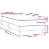 vidaXL Box spring postelja z vzmetnico temno zelena 90x220 cm žamet