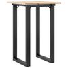 vidaXL Jedilna miza O okvir 50x50x75 cm trdna borovina jeklo