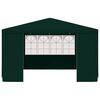 vidaXL Profesionalen vrtni šotor s stranicami 4x4 m zelen 90 g/m²