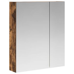 vidaXL Kopalni&scaron;ka ogledalna omara Dimljeni oreh 60 x 14,5 x 70 cm