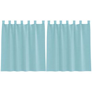 vidaXL Voile zavese z zankami 2 kosa turkizne 140x140 cm