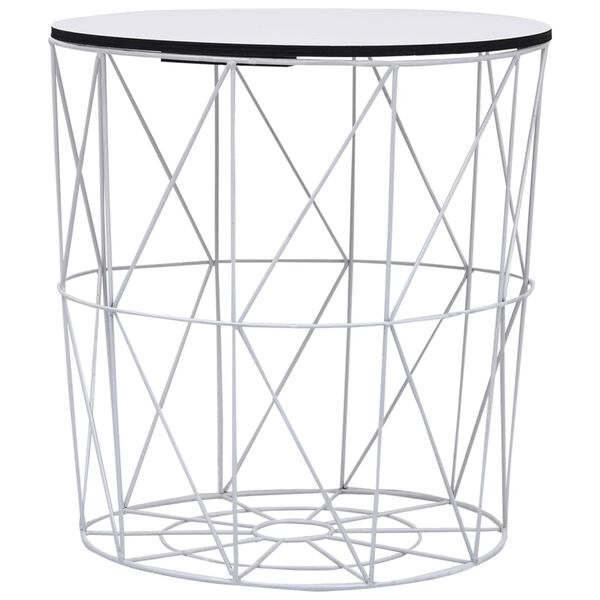 vidaXL Klubske mizice 3 kosi bele