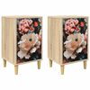 vidaXL Nočna omarica BORNE 2 kos Sonoma hrast 36 x 33 x 60 cm