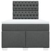 vidaXL Box spring postelja z vzmetnico temno siva 120x190 cm blago