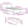 vidaXL Posteljni okvir s predali siva sonoma 100x200 cm inženirski les