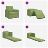 vidaXL Sofa postelja 60cm Svetlo zelena Žamet