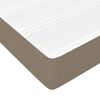 vidaXL Box spring postelja z vzmetnico taupe 100x200 cm blago