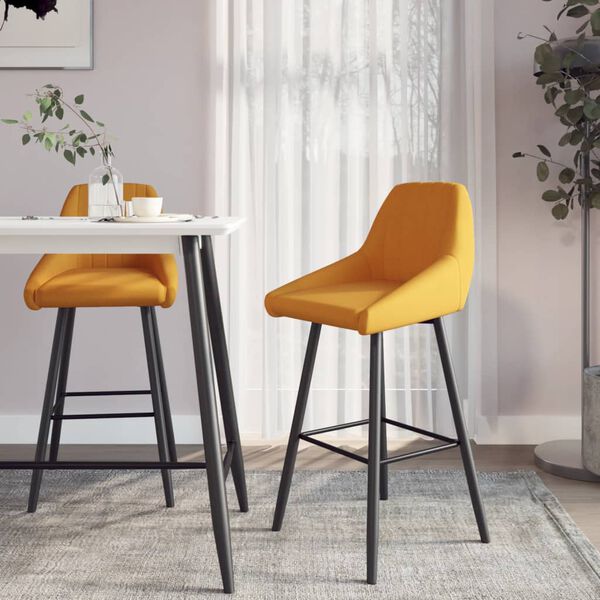 vidaXL Barski stolčki 2 kosa rjav žamet