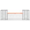 vidaXL Vrtna gabionska klop 183x41x60,5 cm trden les douglas