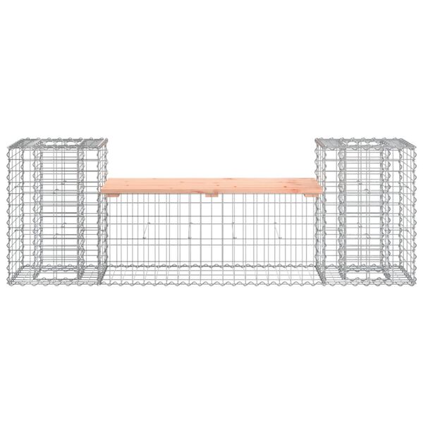 vidaXL Vrtna gabionska klop 183x41x60,5 cm trden les douglas