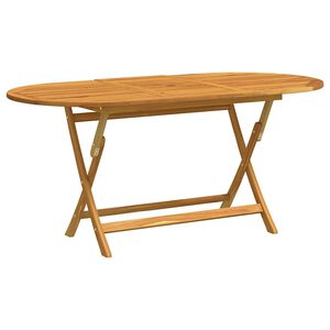 vidaXL Zložljiva vrtna miza 160x85x75 cm trden evkaliptusov les