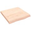 vidaXL Mizna plo&scaron;ča 60x60x(2-6) cm neobdelana trdna hrastovina