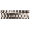 vidaXL Kuhinjska preproga sivi in beli diamanti 150 x 45 cm