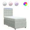 vidaXL Box spring postelja z vzmetnico svetlo siva 80x200 cm žamet