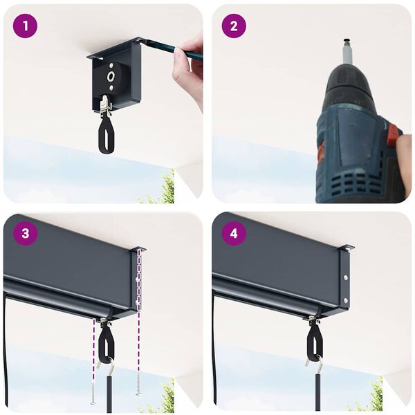 vidaXL Zunanje rolo senčilo 160x250 cm modro in belo