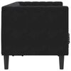 vidaXL Chesterfield sedežna garnitura Črna 174 x 74.5 x 70.5 cm Žamet